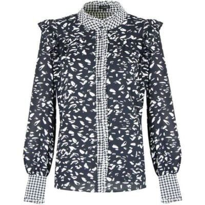 G-maxx blouse Maureen - zwart/kiezel