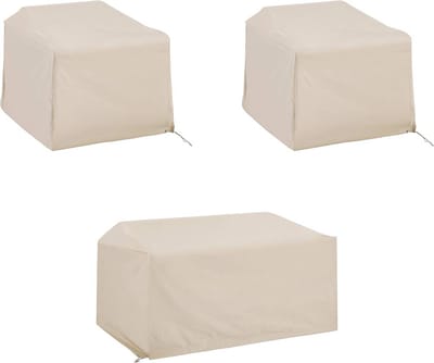 3-Delige Tuinset met Loveseat en 2 Stoelen - Brown Buitenmeubilair