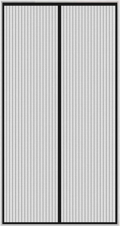 PALMAT magnetische hordeur, houdt insecten, muggen, insecten buiten - voor balkon, schuifdeuren, binnen en buiten (90 x 210 cm)