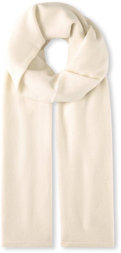 FALKE Basic Fine Knit sneldrogend warm kasjmier wintersjaal unisex wit - maat ONESIZE