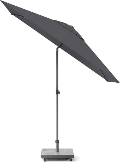 Platinum Sun & Shade - Middenstokparasol - Lisboa - 210x150cm - Antraciet - Kantelbaar - Verstelbare hoogte - Push-up systeem - 96% UV protectie