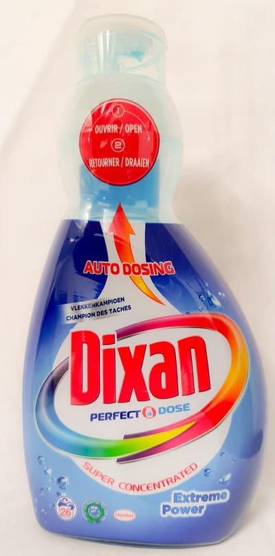 Dixan Perfect Dose - Vlekkenkampioen - Extreme Power - Witte, Gekleurde & Zwarte Was - 26 Wasbeurten