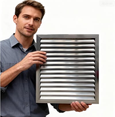 Ventilatierooster Vierkant - Luchtuitlaat Deksel - Ventilatie Verbeteren - Duurzaam Roestvrij Staal - Voor Opening - Zilverkleurig