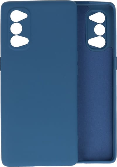 Hoesje Geschikt voor de Oppo Reno 4 Pro 5G - Fashion Color Backcover Telefoonhoesje - Navy