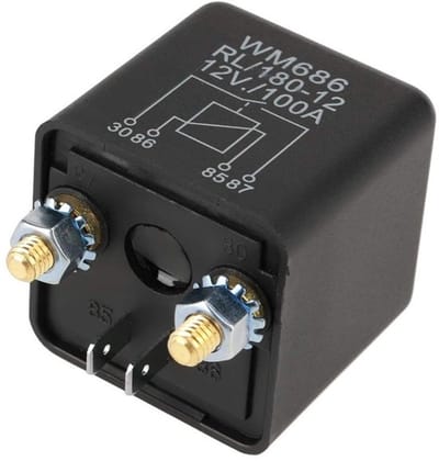 Auto Start Relay - 4-polig - Robuust en Betrouwbaar - 12V 100A - Betrouwbare elektrische verbinding - Ideaal voor voertuigen - Compact fo...