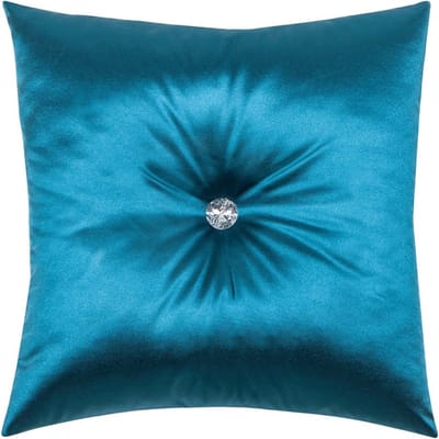 Vivaldi Button Kussen Petrol Kussen | 47 X 47 | Sierkussen Voor Woonkamer Of Slaapkamer