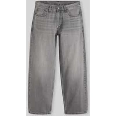 Baggy jeans van puur katoen met labelpatch