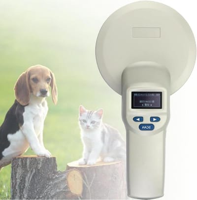 Dier Microchip Scanner - Pet Tag Lezer - Dieren Identificeren - OLED Scherm Zoemer - 20000 Opslag - Zwart