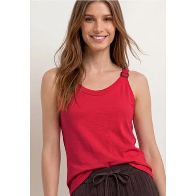 Top met V-hals en decoratief detail