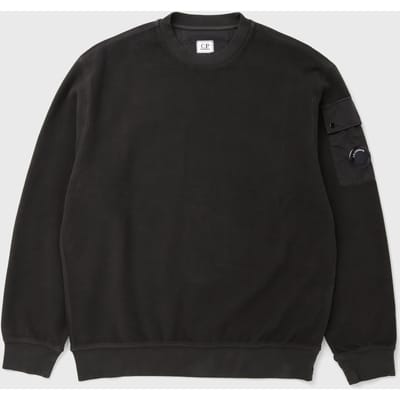 SWEATSHIRTS CREW NECK IN BRUSHED EMERIZED DIAGONAL FLEECE