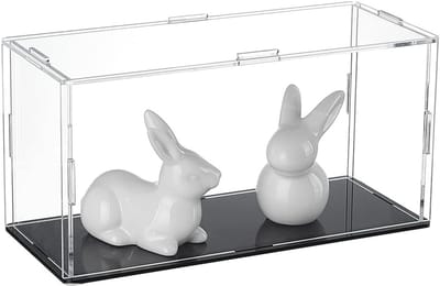 Acryl Display Case 20 x 8 x 10 cm, Model Vitrine met Rubber, Transparante Wanddisplay voor Minifiguren en Verzamelobjecten