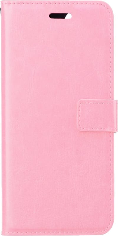 Hoes - Met Pasjeshouder - Geschikt voor Samsung Galaxy S24 - Luxe Bookcase Portemonee - Flip Case - Kunstleer Book Case - Flipcase - Book Cover - Walletcase - PortemonneeHoes - Lichtroze