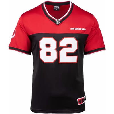 Gorilla Wear Trenton Football Jersey - Zwart/Rood - S