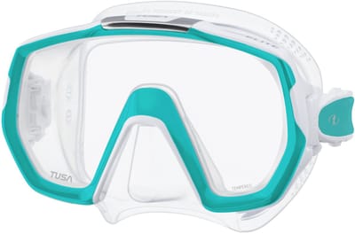 TUSA Freedom Elite – Premium snorkelmasker & duikbril met single lens, breed gezichtsveld en Freedom Technology – Transparant/Mintgroen – M1003 MT