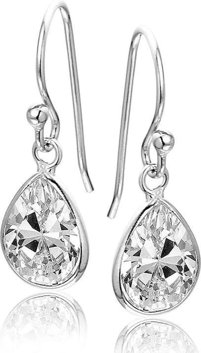 Montebello Oorbellen Lilium - 925 Zilver Gerhodineerd - 10x7mm - 23mm