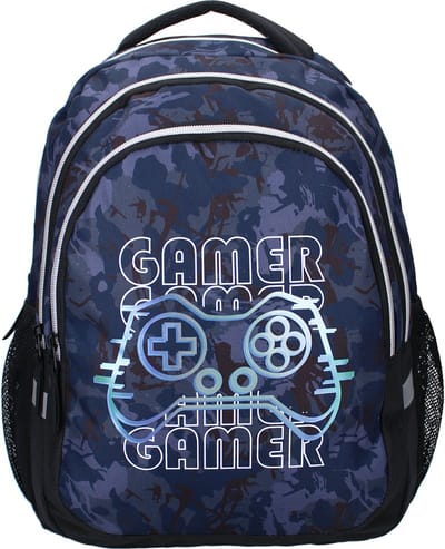 Studio V Game Crew Rugzak - Schooltas Jongens - 34,8 liter - 44 x 33 x 24 cm - Polyester - Blauw