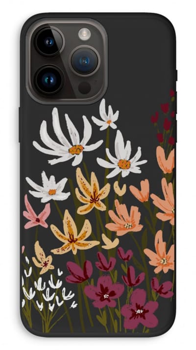 Case Company® - Hoesje geschikt voor iPhone 14 Pro Max hoesje - Painted wildflowers - Biologisch Afbreekbaar Telefoonhoesje - Bescherming alle Kanten en Schermrand