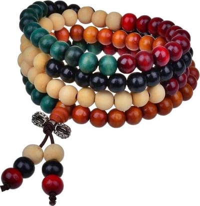 Fako Bijoux® - Buddha Armband - Sandelhout - 8mm - Multicolor