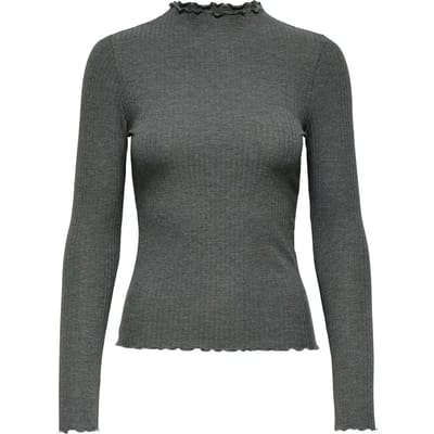 Only Dames Longsleeve regular fit Grijs S Ronde Hals Volwassenen