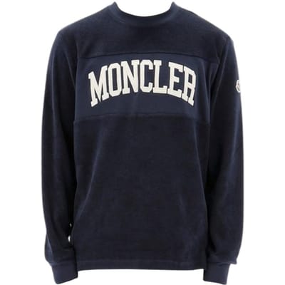 Moncler Pullover met Ronde Hals Comfortabel Los Letterpatroon Sweatshirt met Lange Mouwen Heren sweatshirt Zwart J10918G00024899VV777 XL black