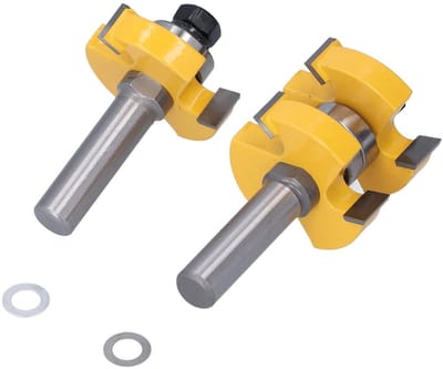 Tonggroeffrees Set - Houtbewerking Frezen - Kasten Maken - Precisie Snijontwerp - 1/2 Inch Schacht - Metaal