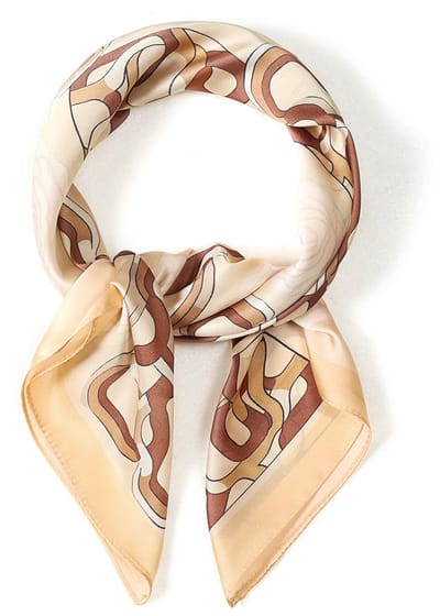 Klassieke Effen Sjaal met Zachte Textuur - Trendy Lichtgewicht Omslagdoek - 70cm x 70cm - Abrikoos