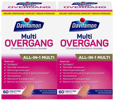 Davitamon Compleet Vrouw Overgang Multivitamine - 2 x 60 tabletten - Voordeelverpakking