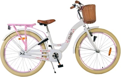 Meisjesfiets - Kinderfiets - Dagelijks Gebruik - Veiligheid & Comfort - 24 inch - Wit