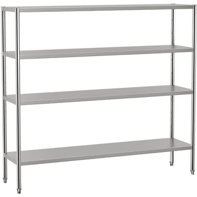GGM Gastro Edelstahlregal ECO - 2000x500mm - mit 4 Ablagen (VERSTELLBAR) Zilver