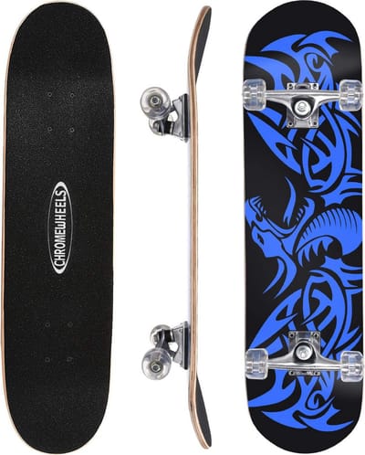 Skateboard Dubbele Kick Skate Board Cruiser Longboard 31 Inch 8 Lagen Esdoorn Deck