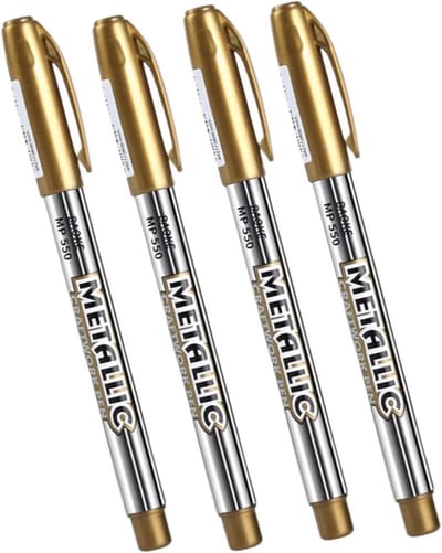 Gouden Metallic Marker Pennen Set - Voor Ambacht, Knutselen en Decoratie