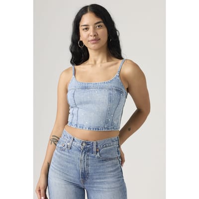 Levi's Jadine Lightweight Denim Cami Tank Top Taglia: M | Canottiere Outlet | Donna | Blu
