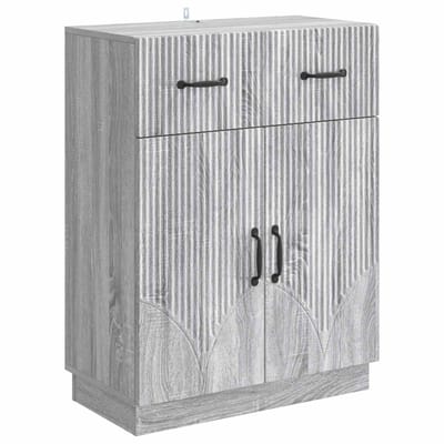 vidaXL - Dressoir - met - lade - Grijs - sonoma - 66 - x - 34,5 - x - 87 - cm - Bewerkt - hout