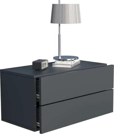 Houten wandlade nachtkastje wandplank lade console nachtkastje Usal L 60 cm