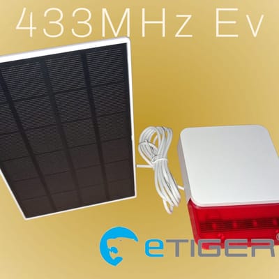 eTiger® ES-XSR120 Buiten sirene met flitser incl zonnepaneel, kan 30 dagen zonder op te laden. Voor de XL7 2026 en nieuwer.