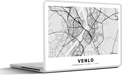 Laptop sticker - 12.3 inch - Kaart - Venlo - Nederland - 30x22cm - Laptopstickers - Laptop skin - Cover