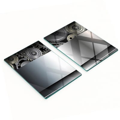 Glazen snijplanken met decoratieve grafische textuur 2x40x52 cm