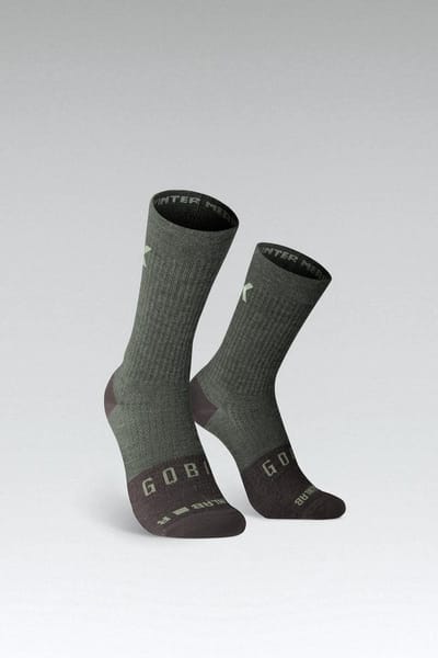 Gobik Fietssokken Winter Merino Unisex Olive - S/M