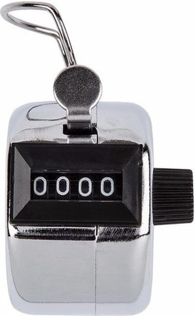 Okado Handteller Metaal 2 Stuks – Mechanische Klikteller – Hand Teller – Voor Evenementen, Sport en Inventarisatie – 5 cm