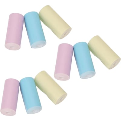 9 Stuks Mini Printpapier Rol Verschillende Kleuren Compact Draagbaar Zelfklevend Printpapier voor white