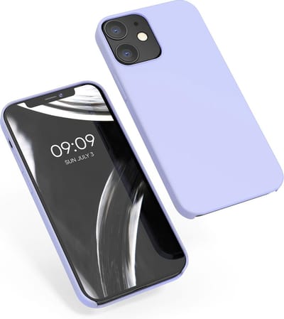 kwmobile telefoonhoesje geschikt voor Apple iPhone 12 / iPhone 12 Pro - Hoesje met siliconen coating - Smartphone case in pastel-lavendel