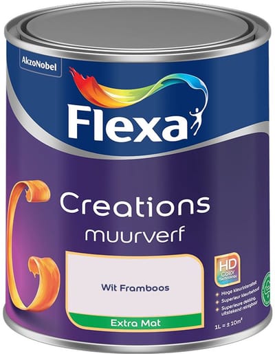 Flexa - Creations Muurverf Extra Mat - Wit Framboos - Mengverf - 1 L