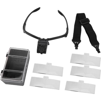 Bril Type Hoofdband Vergrootglas met 5 Lenzen LED Lamp voor Wimperextensions Tattoo Gebruik