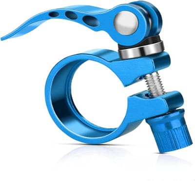Zadelpen Klem - Fiets Zadelklem - Fiets Zadel Verstellen - Quick Release - 28.6mm 31.8mm 34.9mm - Blauw