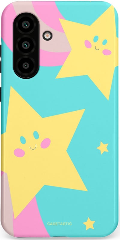 Casetastic Hoesje Geschikt voor Samsung A56 / A36 - Stijlvolle Beschermende Duo-layer Case - Roze Sterrenlicht