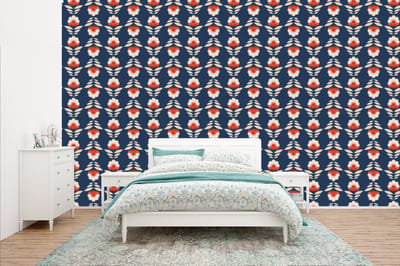 Behang - Fotobehang Patronen - Abstract - Bloemen - Breedte 400 cm x hoogte 240 cm