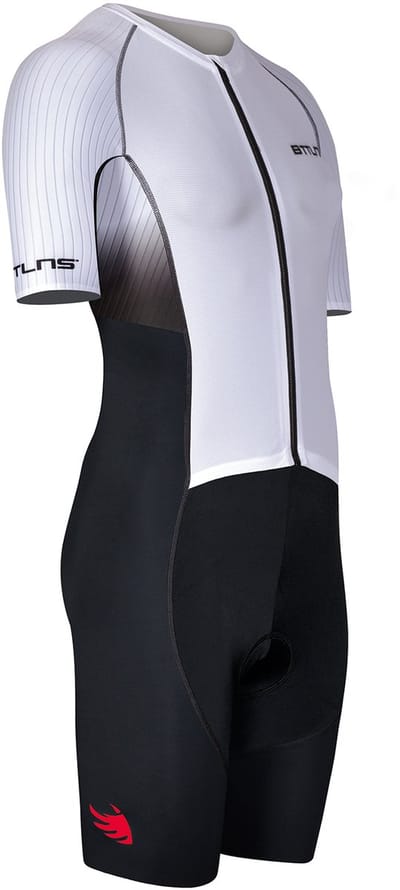BTTLNS trisuit - triathlon pak - PRO Aero trisuit - trisuit korte mouw dames - langeafstand triathlon - Nemean 1.0 - wit - XS
