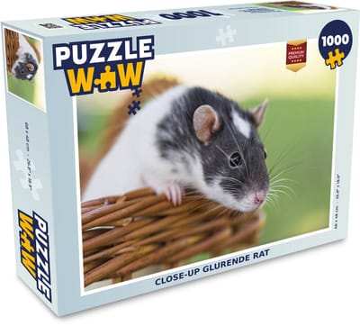 Puzzel Close-up glurende rat - Legpuzzel - Puzzel 1000 stukjes volwassenen