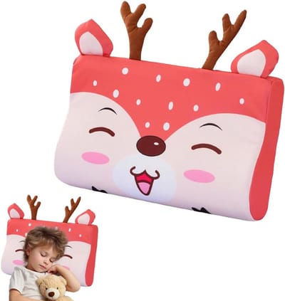 JeiibrZui Kinderkussen - 45x27x6cm - 1 Stuk Met Hoes - Uniek Dierenmotief Voor Zachte Dromen