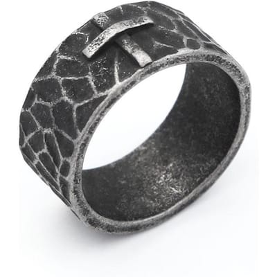 Vintage Unieke Roestvrijstalen Kruisringen Voor Man Vrouw Punk Hip Hop Mode Eenvoudige Biker Ring Amulet Sieraden Cadeau Dropshipping 13 black